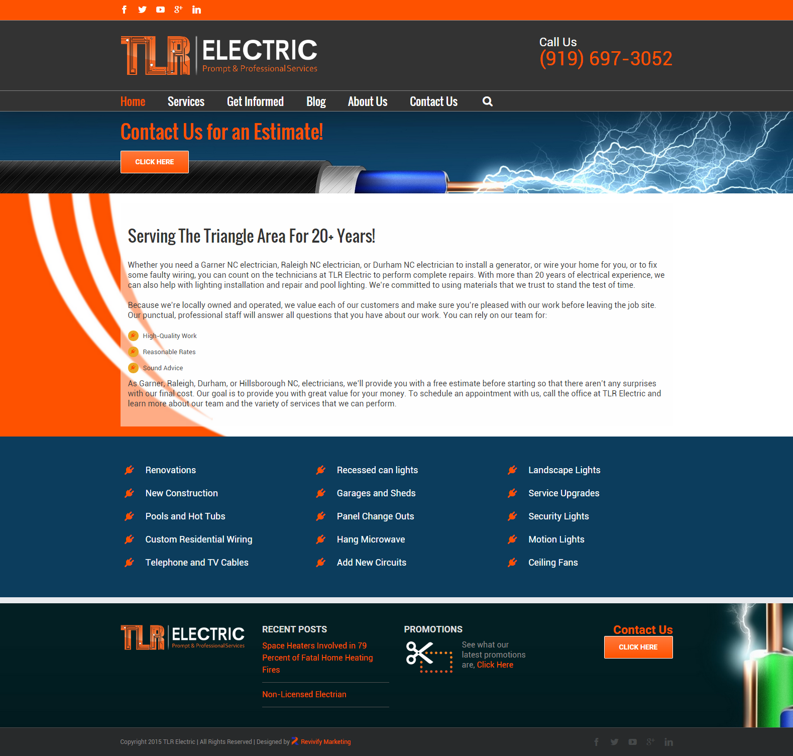 TLR Electric Mobile Friendly Website