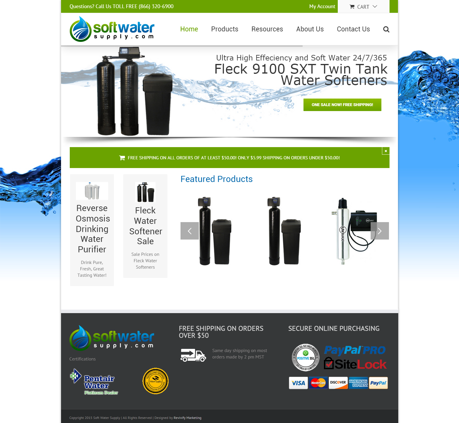 Soft Water Supply Website Design
