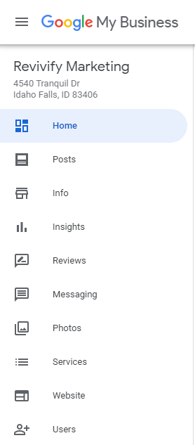 google-my-business-sections google my business profile